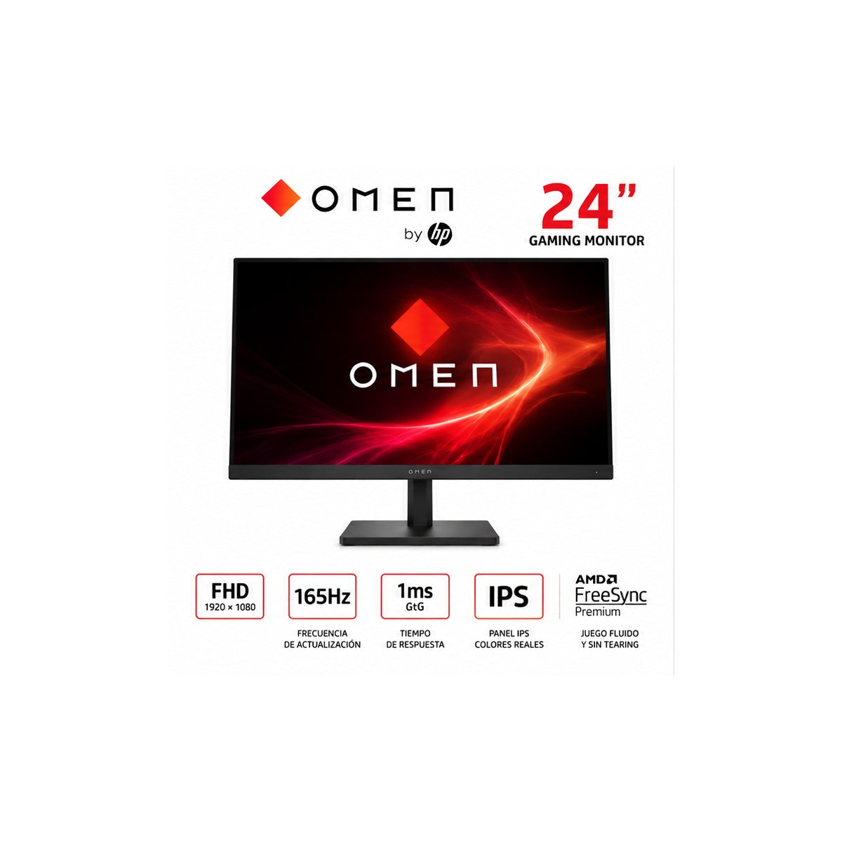 HP OMEN 24 FHD IPS 165Hz – Monitor Gaming Nuevo