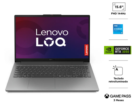 Notebook Lenovo Loq Gen9 Core I5 12gb 512gb 15.6 Fhd 144hz Rtx 3050
